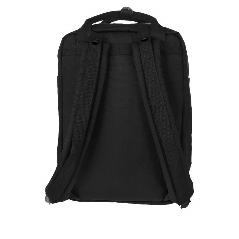 Doughnut Macaroon Black Series Backpack – Black (D010B-0003-F) | 16L Minimalist Water-Resistant Bag - Jaiman Toys