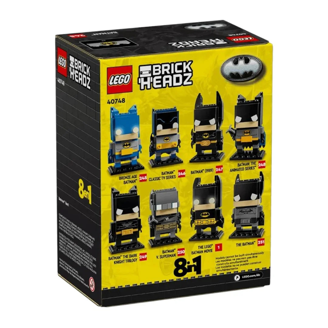 LEGO® 40748  BrickHeadz™ Batman™ 8-in-1 Figure | 325 Pieces | Build & Display Set for Ages 10+