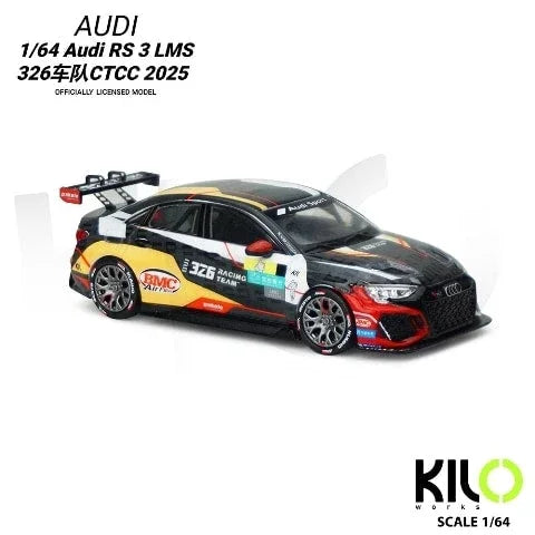 KILO 1:64 Works Audi RS3 LMS TCR 2024  Die-Cast Race Car | 4 Livery Versions | Official Licensed
