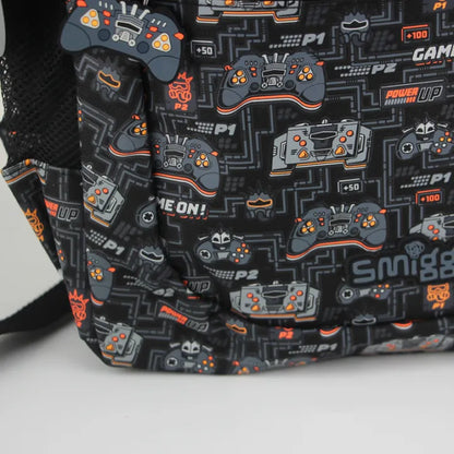 Smiggle Gaming Backpack for Kids (42cm) – Game On School Bag with Padded Front Pocket & Multiple Compartments