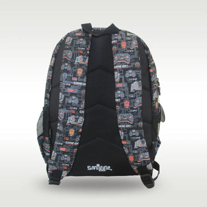 Smiggle Gaming Backpack for Kids (42cm) – Game On School Bag with Padded Front Pocket & Multiple Compartments