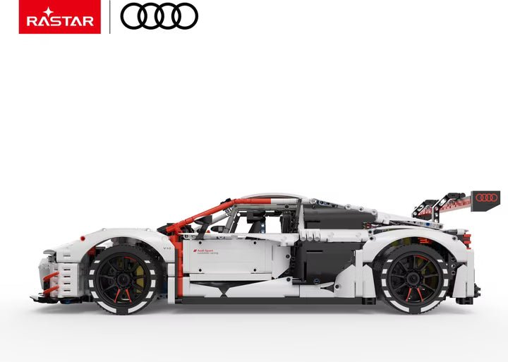Rastar 1:8 Scale Audi R8 LMS GT3 Building Bricks Set – 3322 Pieces Remote Control Racing Car