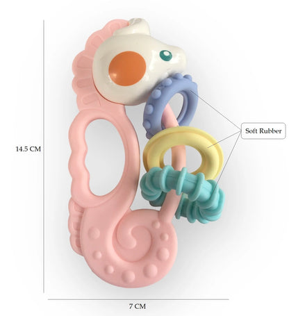 Huanger Baby Rattles Gift Set – Infant Sensory Rattle Toys for Newborns with Teether & Grasping Toys (0+ Months)