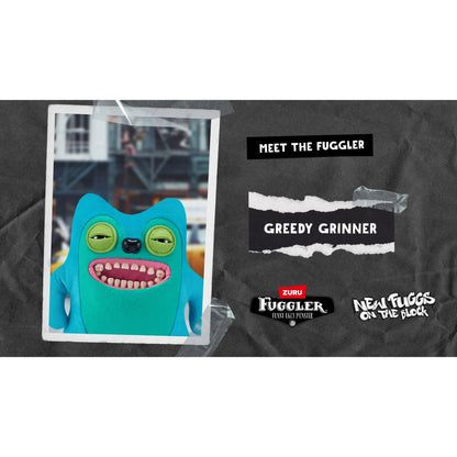 Fuggler New Fuggs on the Block 9 inch (Greedy Grinner), Funny Ugly Monster Soft Plush Toy by ZURU - Jaiman Toys