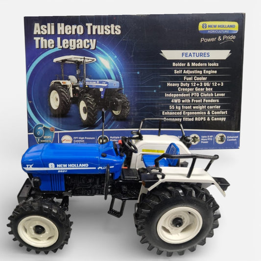New Holland Agriculture Diecast Tractor Toy Model – Premium Farm Vehicle Replica with Realistic Wheels & Collector