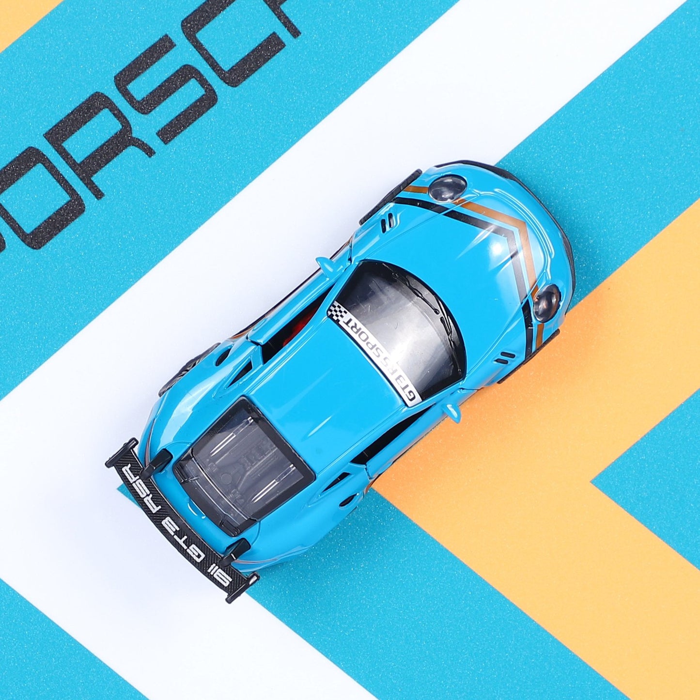 Blue Die-Cast Porsche Car Decorative Wall Frame: Iconic Elegance on Display