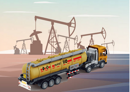 Joy Junction 1:24 Scale Oil Tanker Truck Toy with Light & Sound – 3+ Years