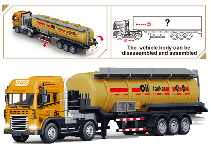 Joy Junction 1:24 Scale Oil Tanker Truck Toy with Light & Sound – 3+ Years