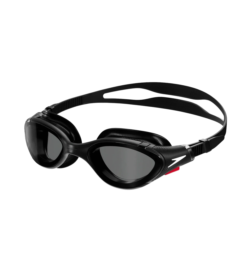 Speedo Biofuse 2.0 Adult Smoke-Lens Swim Goggles with Anti-Fog and UV Protection – Black & Smoke