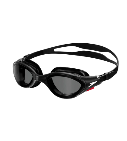 Speedo Biofuse 2.0 Adult Smoke-Lens Swim Goggles with Anti-Fog and UV Protection – Black & Smoke