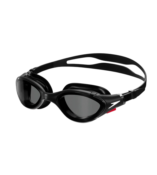 Speedo Biofuse 2.0 Adult Smoke-Lens Swim Goggles with Anti-Fog and UV Protection – Black & Smoke