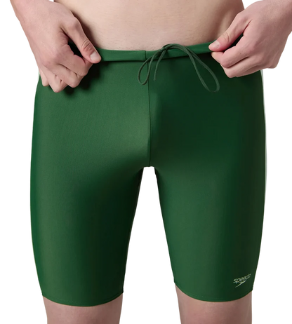 Speedo Men’s Endurabrite Panel Print Dive Jammer – Dark Green & Pale Adventure
