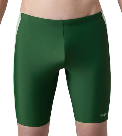 Speedo Men’s Endurabrite Panel Print Dive Jammer – Dark Green & Pale Adventure