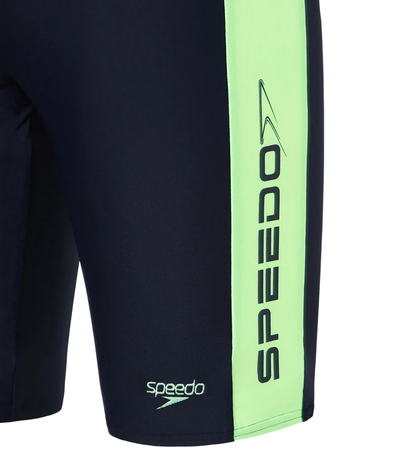 Speedo Men’s Endurabrite Panel Print Dive Jammer – Dark Green & Pale Adventure