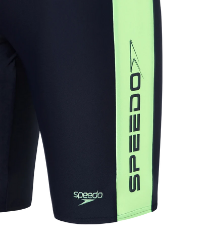 Speedo Men’s Endurabrite Panel Print Dive Jammer – Dark Green & Pale Adventure