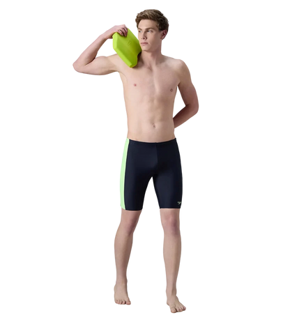 Speedo Men’s Endurabrite Panel Print Dive Jammer – Dark Green & Pale Adventure