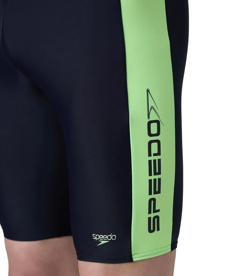 Speedo Men’s Endurabrite Panel Print Dive Jammer – Dark Green & Pale Adventure