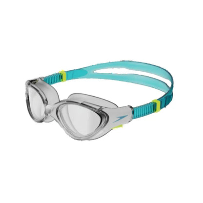 Speedo Women’s Biofuse 2.0 Clear-Lens Swimming Goggles – Tint & Blue | Anti-Fog & UV Protection