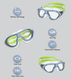 Speedo Kids Biofuse 2.0 Anti-Fog Swim Mask Goggles – Lagoon Blue & Celeste