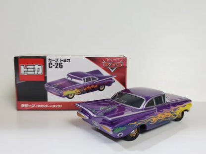 Takara Tomy Tomica Disney Pixar Cars C-26 Ramone Standard Type Die-Cast Model Car, Purple Character Toy Vehicle with Detailed Design & Authentic Styling, Collectible Diecast Car for Kids, Boys & Girls