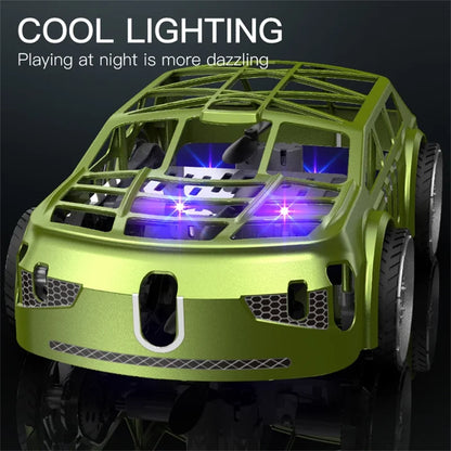 SG900PRO Dual-Mode 2-in-1 Flying Car Drone – RC Air + Ground Vehicle with LED Lights (Green)