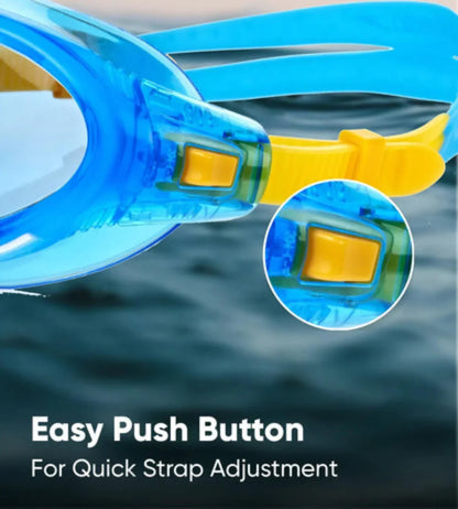 Speedo Unisex Kids Rift Tint-Lens Swim Goggles – Blue & Orange | Ages 6–14 | Anti-Fog & UV Protection