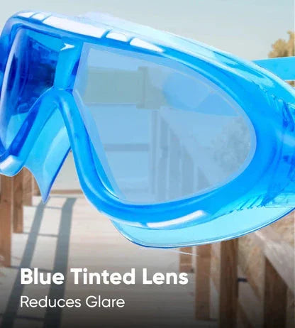 Speedo Unisex Kids Rift Tint-Lens Swim Goggles – Blue & Orange | Ages 6–14 | Anti-Fog & UV Protection