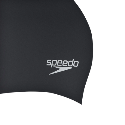 Speedo Women’s Long Hair Silicone Swim Cap, Lightweight Latex-Free Snag-Free Swimming Cap – Black