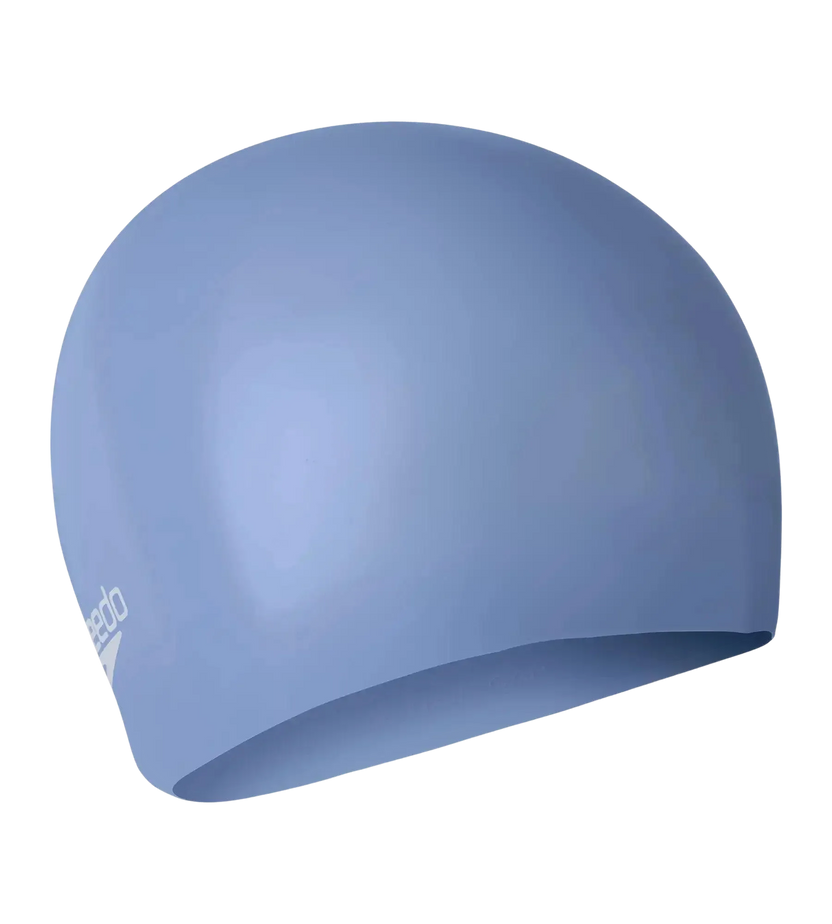 Speedo Women’s Long Hair Silicone Swim Cap, Lightweight Latex-Free Snag-Free Swimming Cap – Blue & Purple