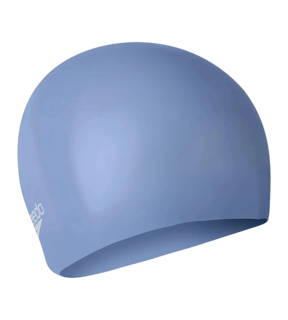 Speedo Women’s Long Hair Silicone Swim Cap, Lightweight Latex-Free Snag-Free Swimming Cap – Blue & Purple