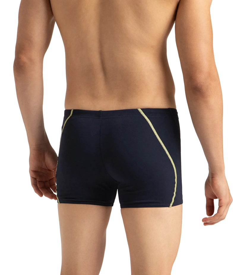 Speedo Men’s Endurance+ Essential Splice Aquashort – True Navy & Spritz | Chlorine Resistant Swimming Jammer with UPF 40+ & Drawstring Waist