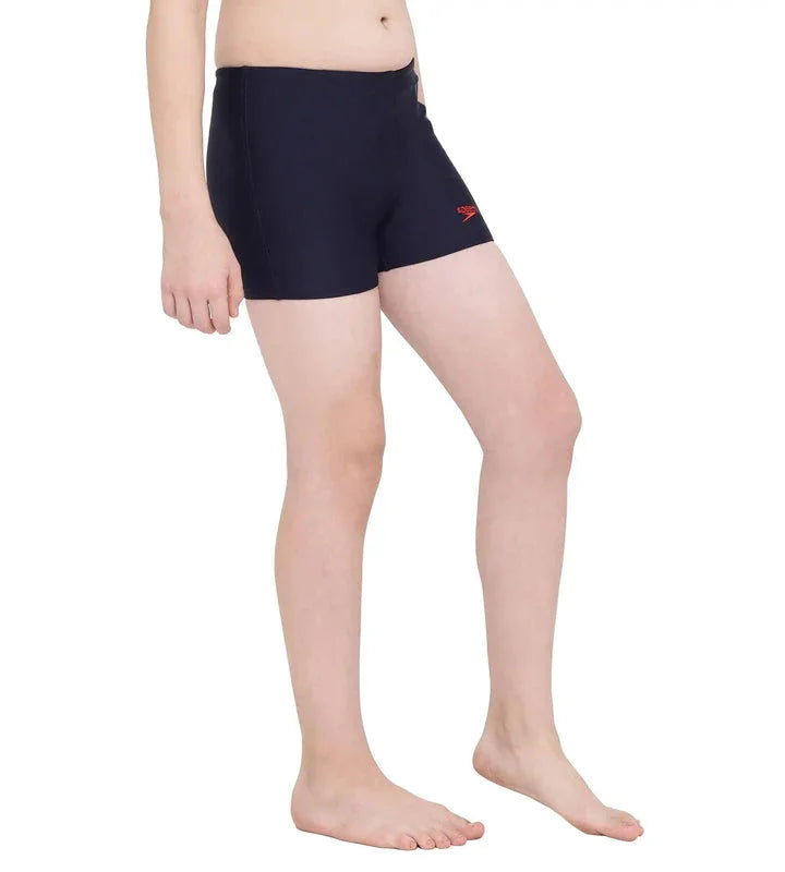 Speedo Boy's Swimwear Hyperboom Panel Aquashort - True Navy & Fed Red - Jaiman Toys