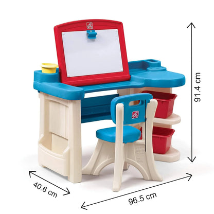 Step2 Plastic Studio Art Desk – Kids’ Art & Craft Workstation - Jaiman Toys