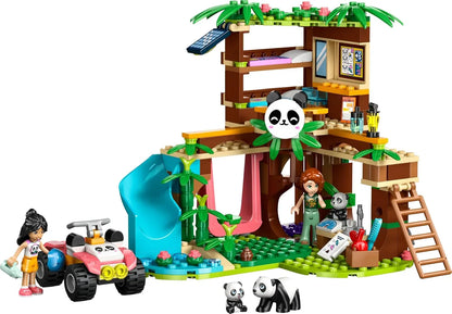 LEGO Friends 42648 Panda Sanctuary Animal Care Toy with a Tree House, Quad Bike, 2 Mini Dolls and 3 Panda Figures - Creative Building Set for 7+ Year Old Girls