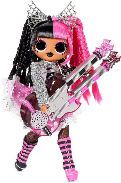LOL Surprise OMG Remix Rock Metal Chick Fashion Doll with 15 Surprises Including Electric Guitar, Outfit, Shoes, Stand, Lyric Magazine & Record Player Playset- Gift Toys for Girls Boys Ages 4 5 6 7+