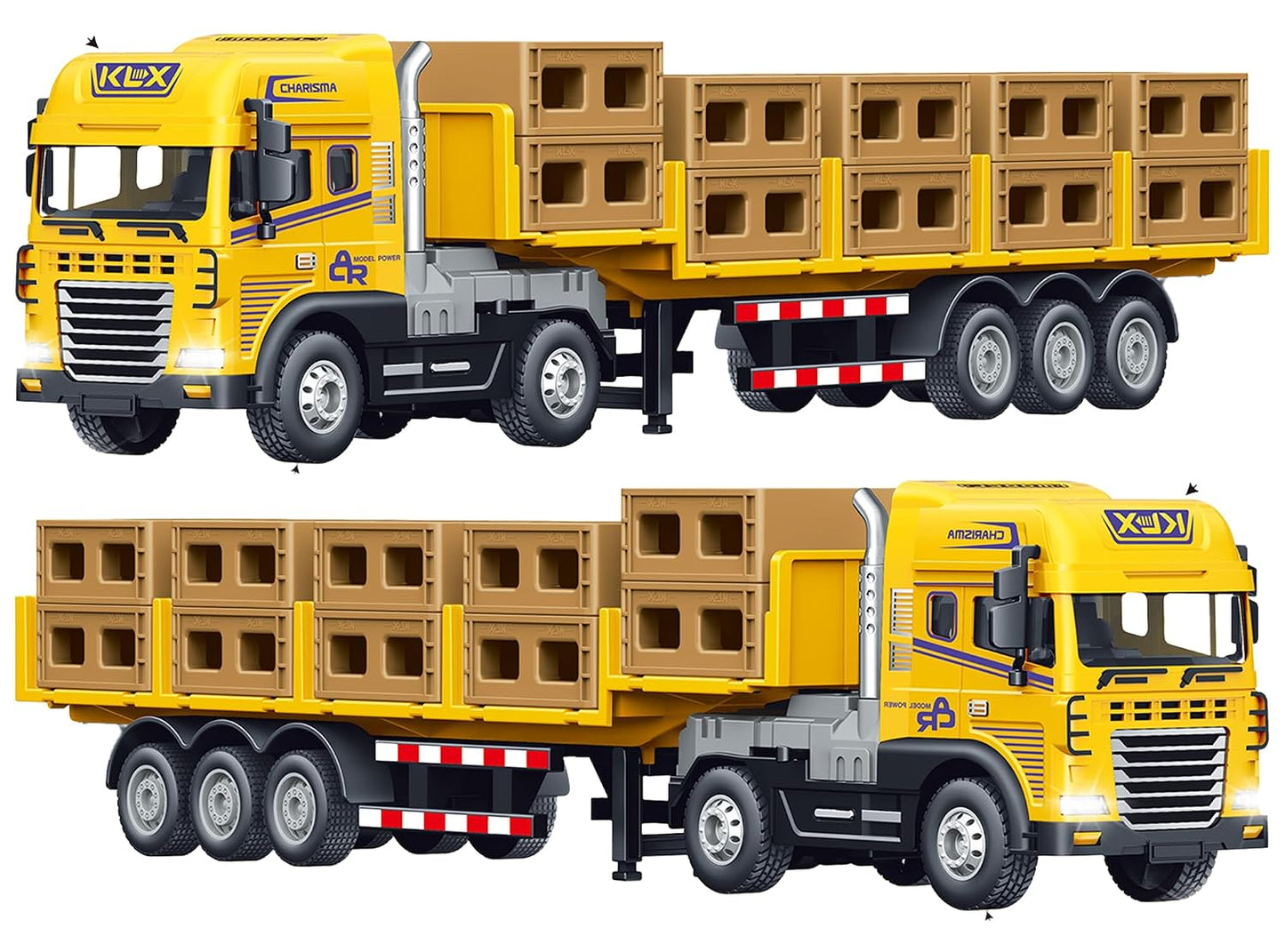 Joy Junction 1:24 Trailer Truck with Cargo Boxes, Light & Sound