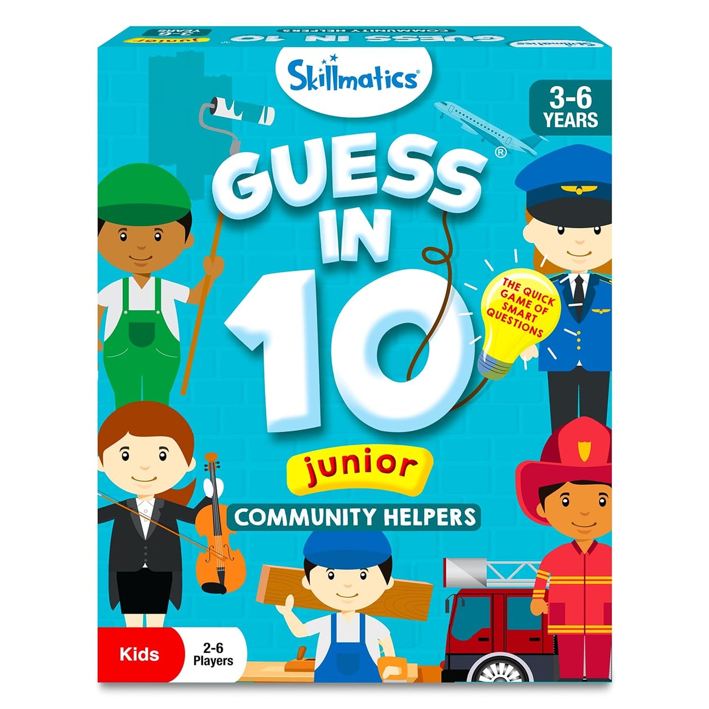 Skillmatics Card Game - Guess in 10 Junior Community Helpers for Kids, Boys, Girls, and Families Who Love Board Games and Educational Toys, Travel Friendly,...