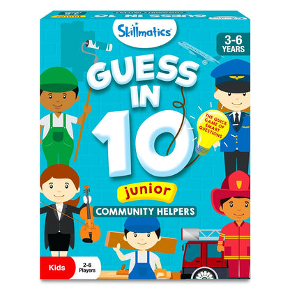 Skillmatics Card Game - Guess in 10 Junior Community Helpers for Kids, Boys, Girls, and Families Who Love Board Games and Educational Toys, Travel Friendly,...