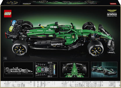 LEGO Technic 42240 Aston Martin Aramco AMR25 F1 Car 1:8 Scale Building Set for Adults, 1547 Pieces
