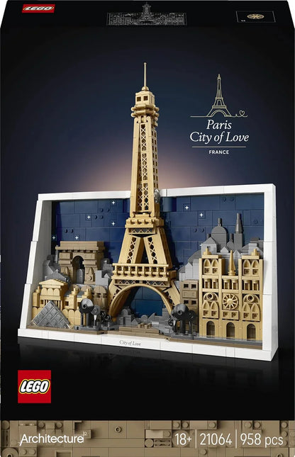LEGO 21064 Architecture Paris Skyline – City of Love Landmark Home Décor Building Set for Adults