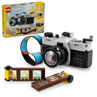 LEGO 31147 Creator 3in1 Retro Camera Building Set (261 Pieces) | Vintage Camera, Video Camera & TV Toy Model for Kids 8+