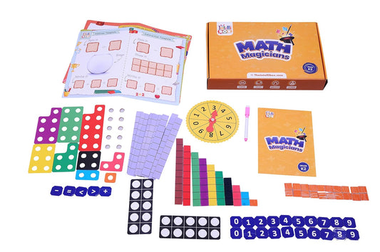 The Intellibox Math Magicians Numeracy Educational Kit for K2 | Early Maths Learning Activity Box for Kids | Numbers, Counting & Problem-Solving Activities