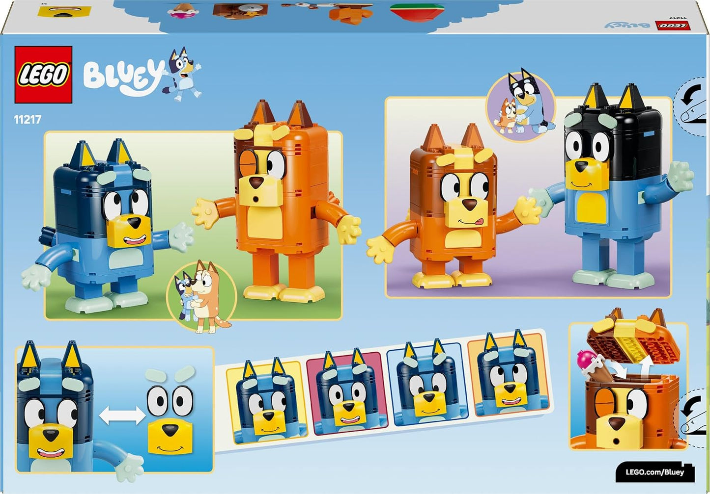 LEGO® Bluey Brick-Built Bluey Family 11217 Toy Set, 466 Pieces