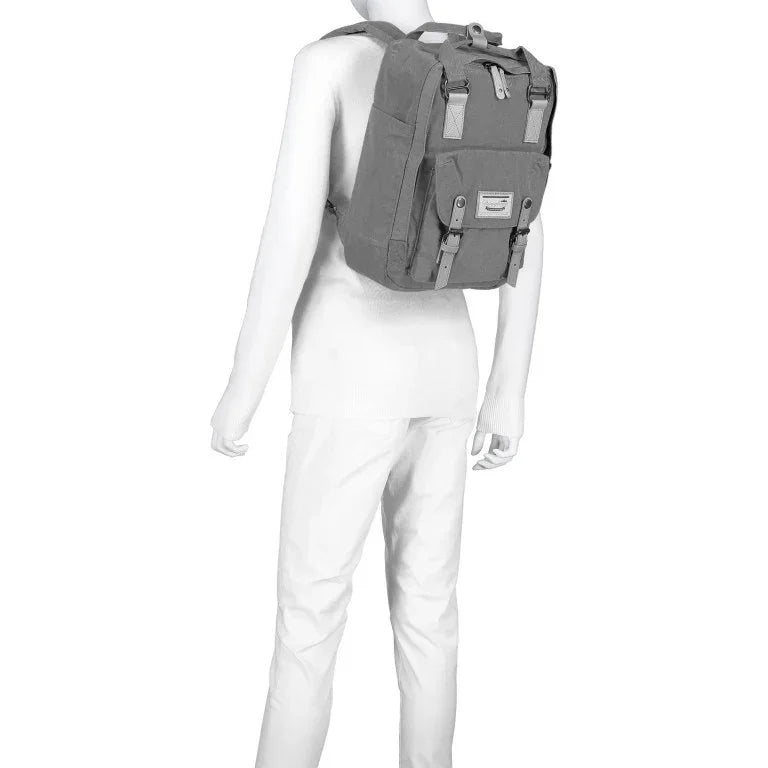 Doughnut Macaroon Bicolor Backpack – Wine Grey (D010-9706-F) | 16L Water-Resistant Rucksack - Jaiman Toys