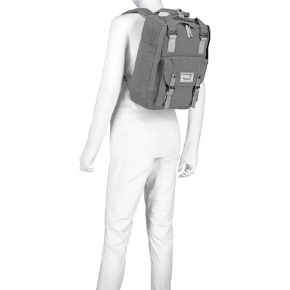 Doughnut Macaroon Bicolor Backpack – Wine Grey (D010-9706-F) | 16L Water-Resistant Rucksack - Jaiman Toys