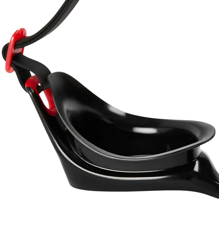 Speedo Futura Classic Adult Smoke-Lens Swim Goggles with Anti-Fog and UV Protection – Red & Smoke