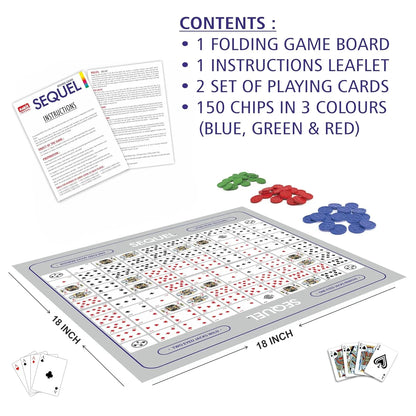 Sequel Gold Strategy Board Game – Foldable Dual-Sided Jumbo Family Game for Kids & Adults