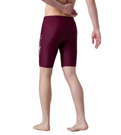 Speedo Men’s Medley Chlorine-Resistant Swimming Jammer with UPF 40+ & Drawstring Waist – Chockaberry & Evening Grey
