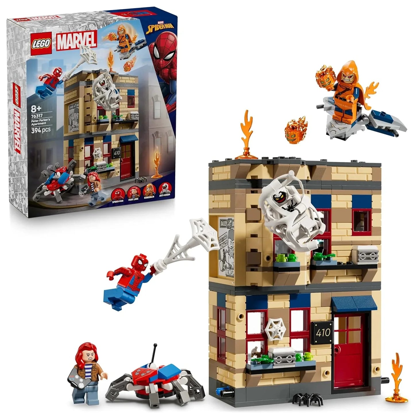 LEGO 76317 Marvel Peter Parkers Apartment Super Hero Battle Building Toy for 8+ Gift for Boys and Girls - Jaiman Toys