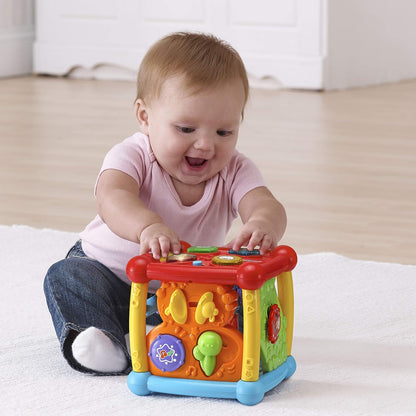 VTech Busy Learners Activity Cube – Interactive Educational Learning Toy with Lights, Sounds, Music & Motor Skill Activities for Babies 6-36 Months